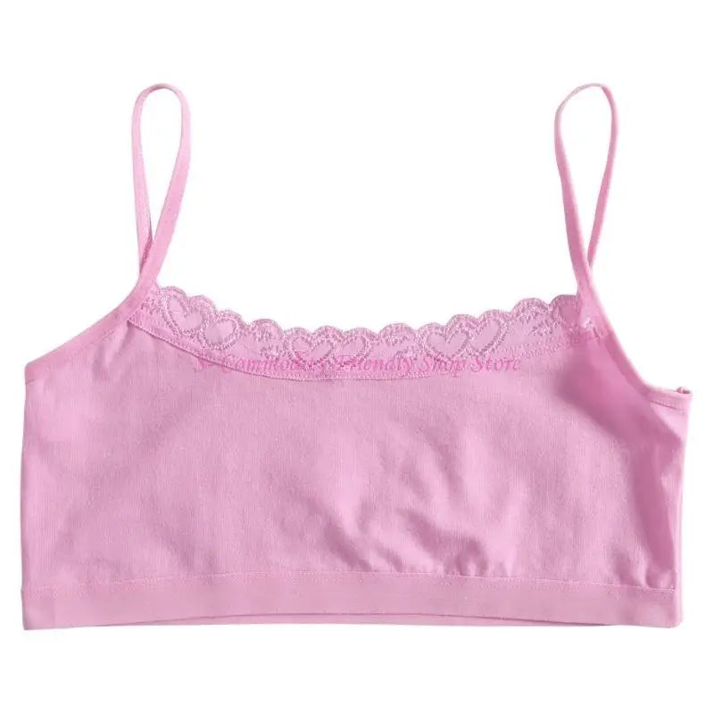 85AE Cartoon Bras for Teenage Girls Cotton Bra Five Colors U-Back Yoga Sports Bra