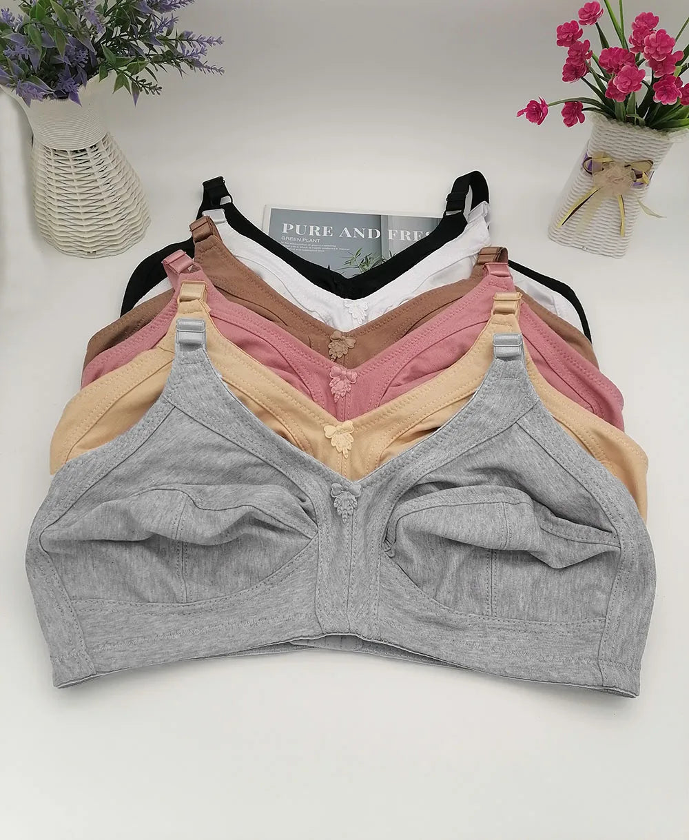 Large Size Bra 36-50 C D E D Cup Bras for Women Push Up Seamless BH Non-padded Ladies Sexy Full Cup Underwear Plus Size Bra C01