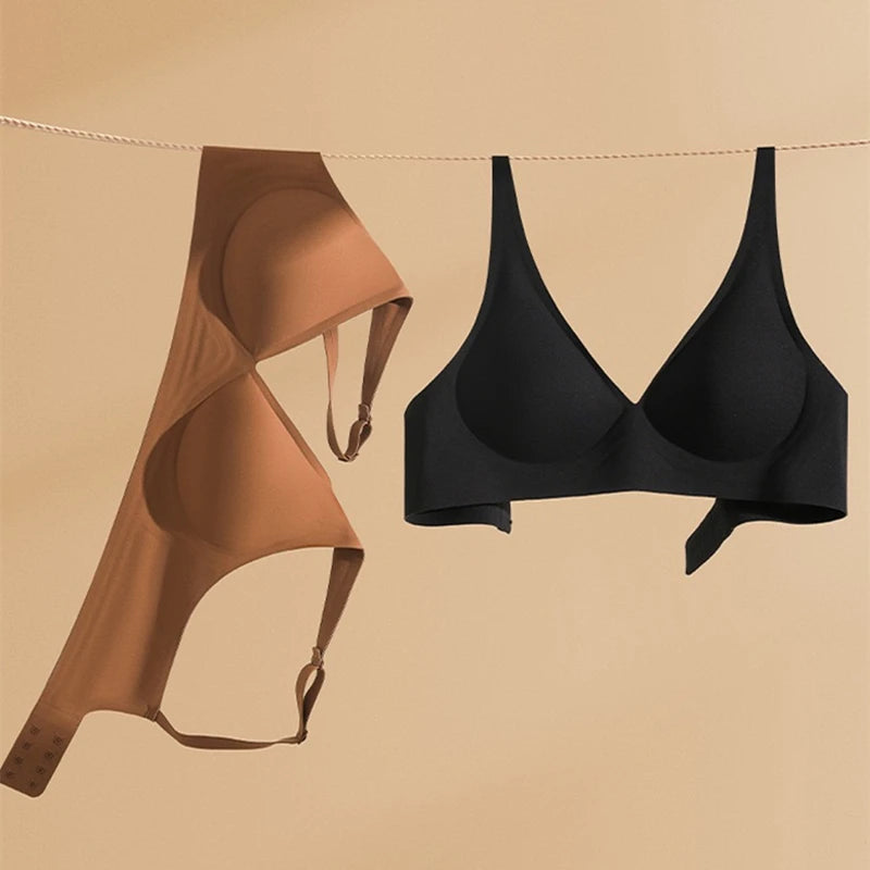 Plus Size Seamless Bra Full Coverage Wireless Comfortable for Large Bust Daily Wear