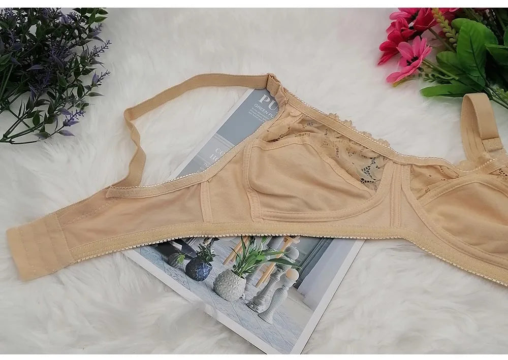 Lace Sexy BraS For Women Wire Free Bras Cotton Thin Brassiere Female Confortable Underwear 75-100 C D Cup C31