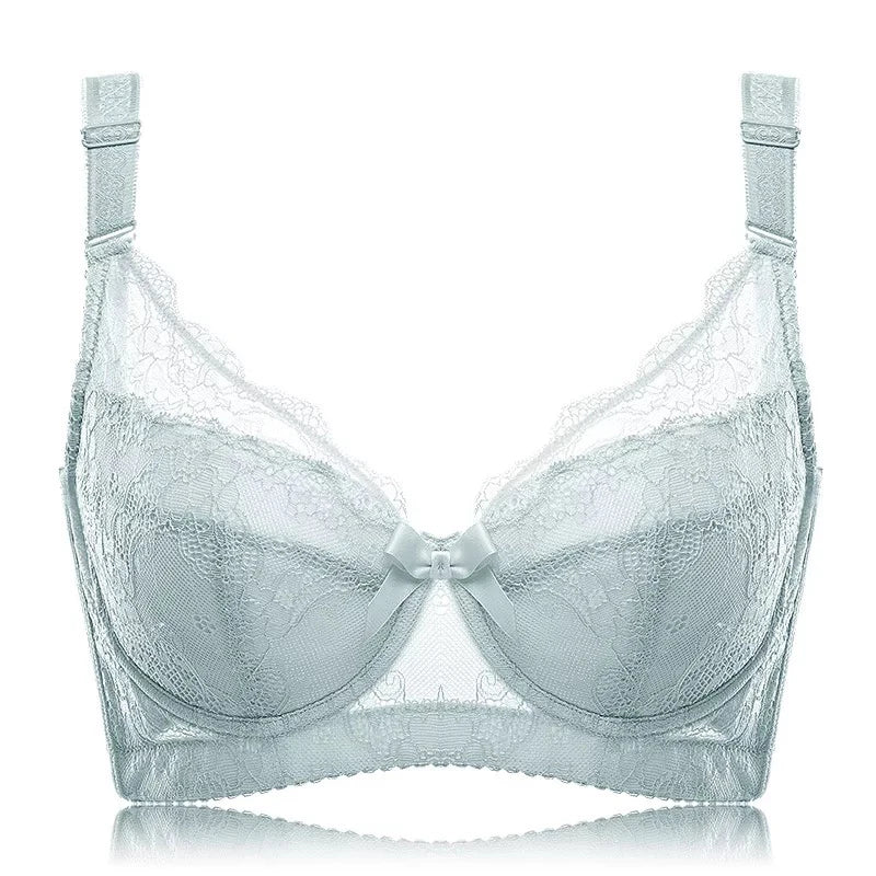 Lace Bra Women's Full Coverage Lightly Padded Underwire Balconette 34 36 38 40 42 44 46 B C D E F G H I J