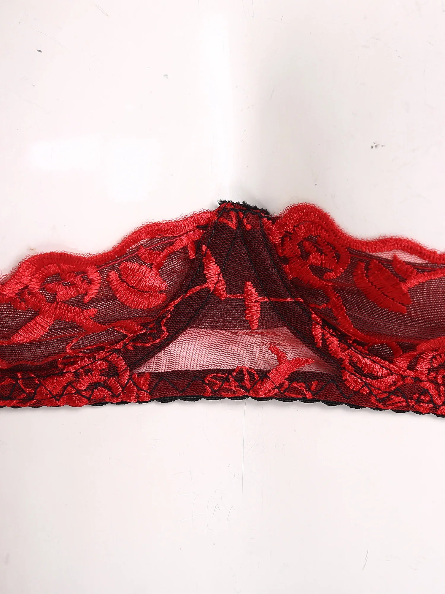 Womens Lingerie Bare Exposed Open Nipples Bra Underwear Set Floral Lace Brassiere 1/4 Cup Underwire Push-up Bralette Balconette