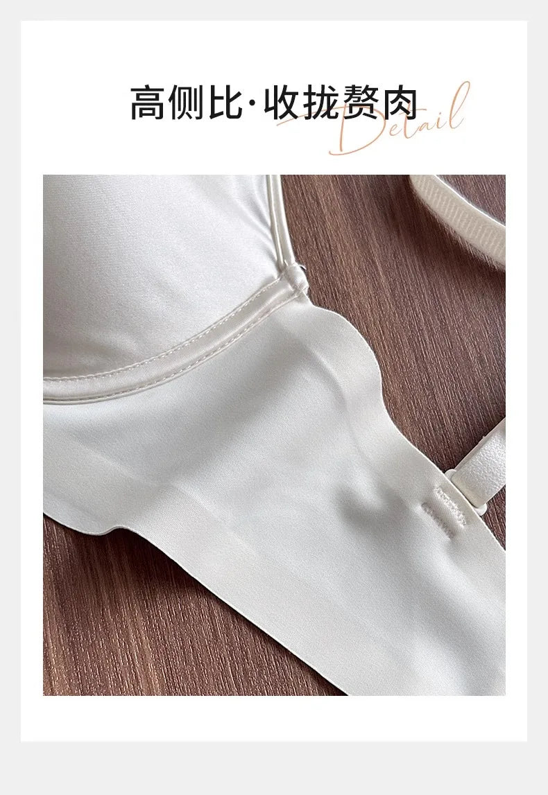 Bralette Dentelle Automne T32-38 - Sans Armatures Anti Écartement pour Petite Poitrine, Ajustable Confort Sexy Soutien-Gorge