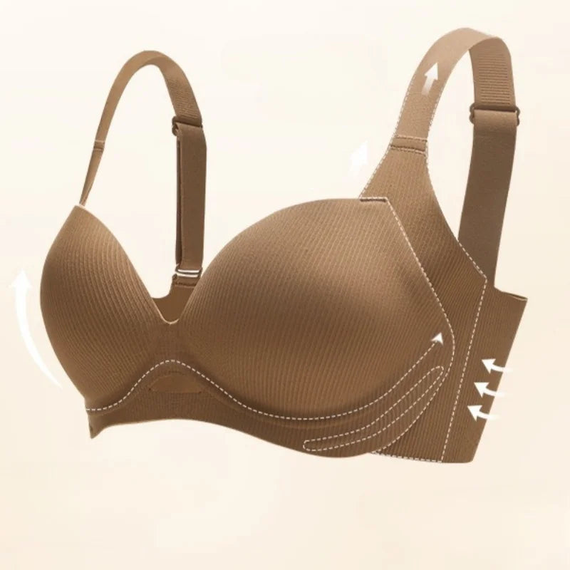Push-Up Bra For Women Padded Non-wire Underwear Sexy Lingerie Seamless Fixed Cup Bras Comfort Shoulder Strap Intimates M-3XL