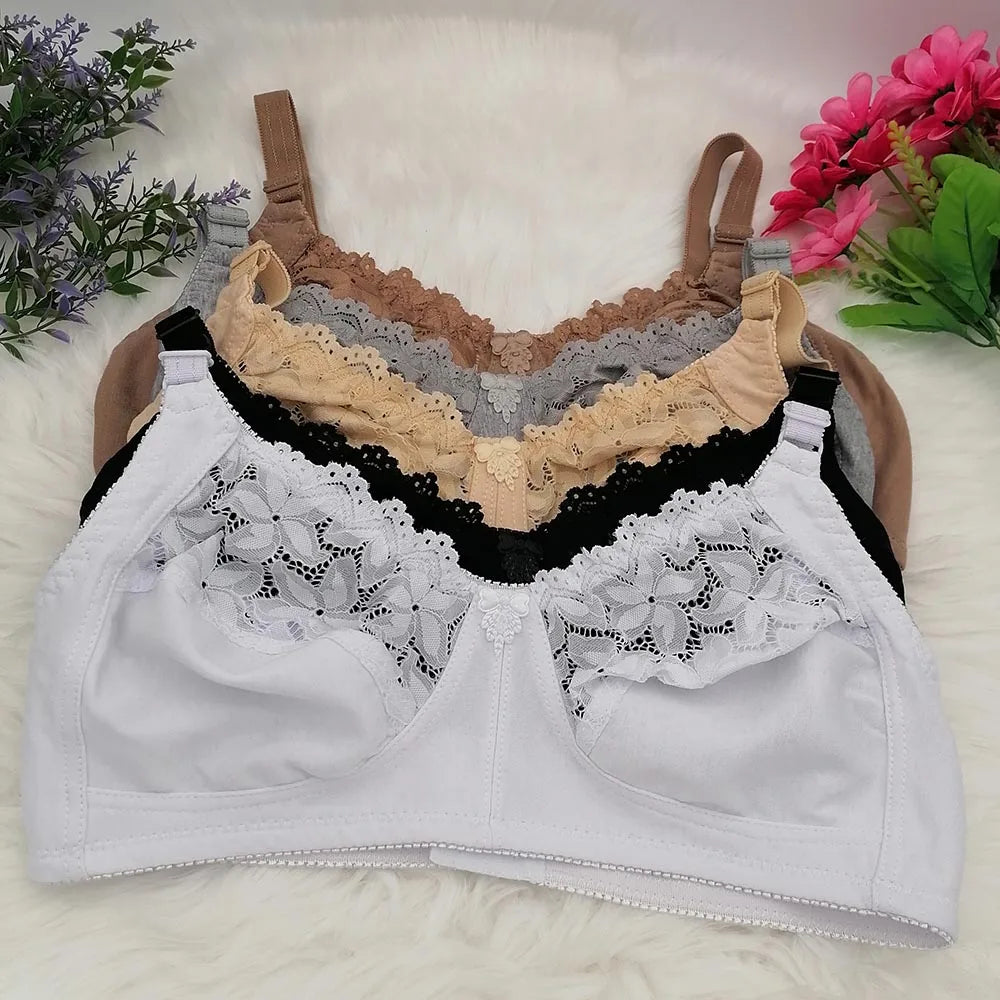 Lace Sexy BraS For Women Wire Free Bras Cotton Thin Brassiere Female Confortable Underwear 75-100 C D Cup C31