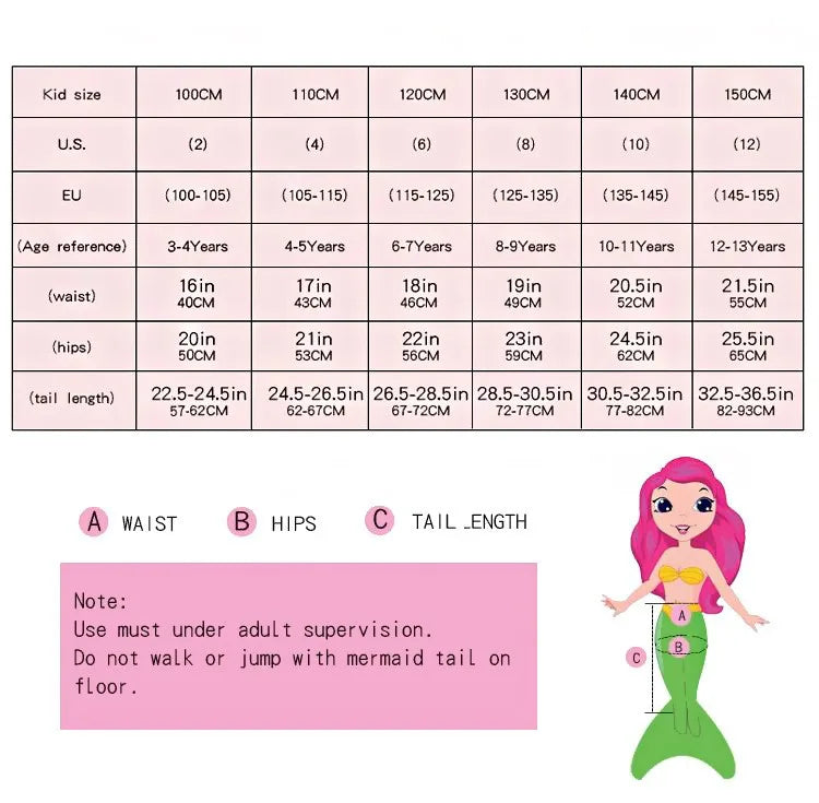 Bikini Top & Mermaid Skirt Girl Swimsuit Kid Swimwear Children Bathers Bathing Swimming Swim Suit Fashion Print Beachwear New