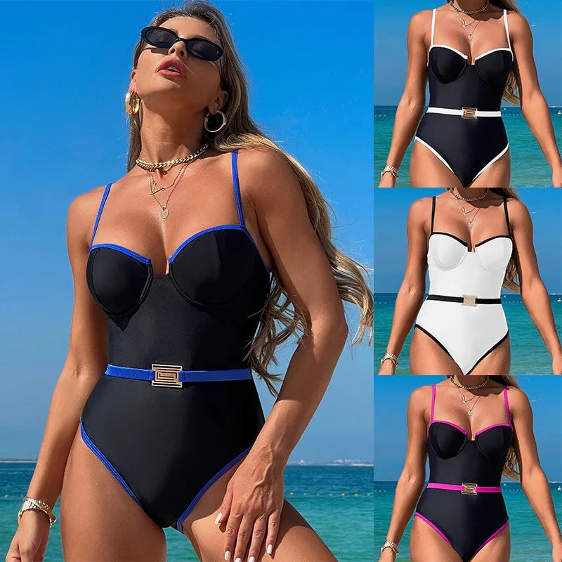 Single Piece Ins Style Tight Fitting One-piece Swimsuit for Women on Vacation Covering Flesh and Slimming Down