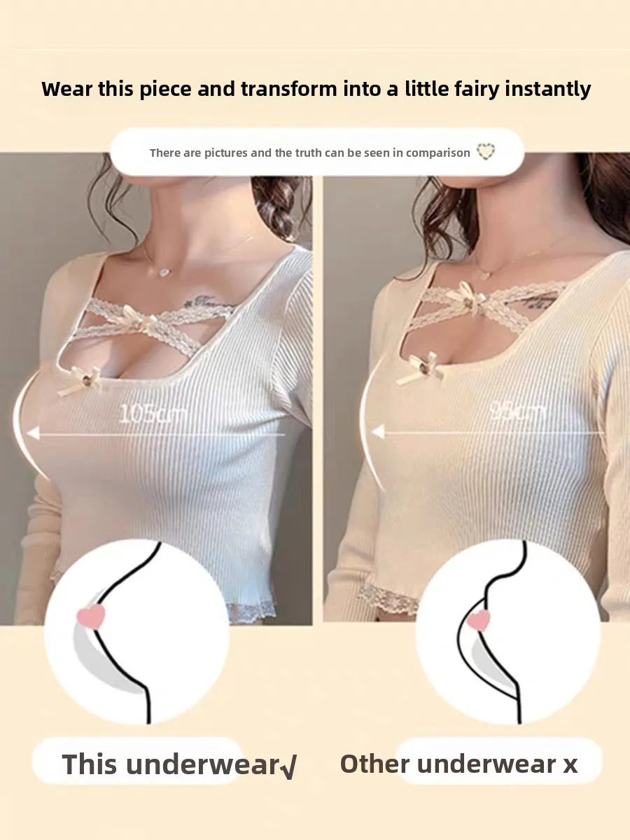 10CM Extreme Push Up Plunge Bra for Small Chest | Deep Cleavage Wireless Bralette | Seamless Invisible & Airy | Sexy Lift
