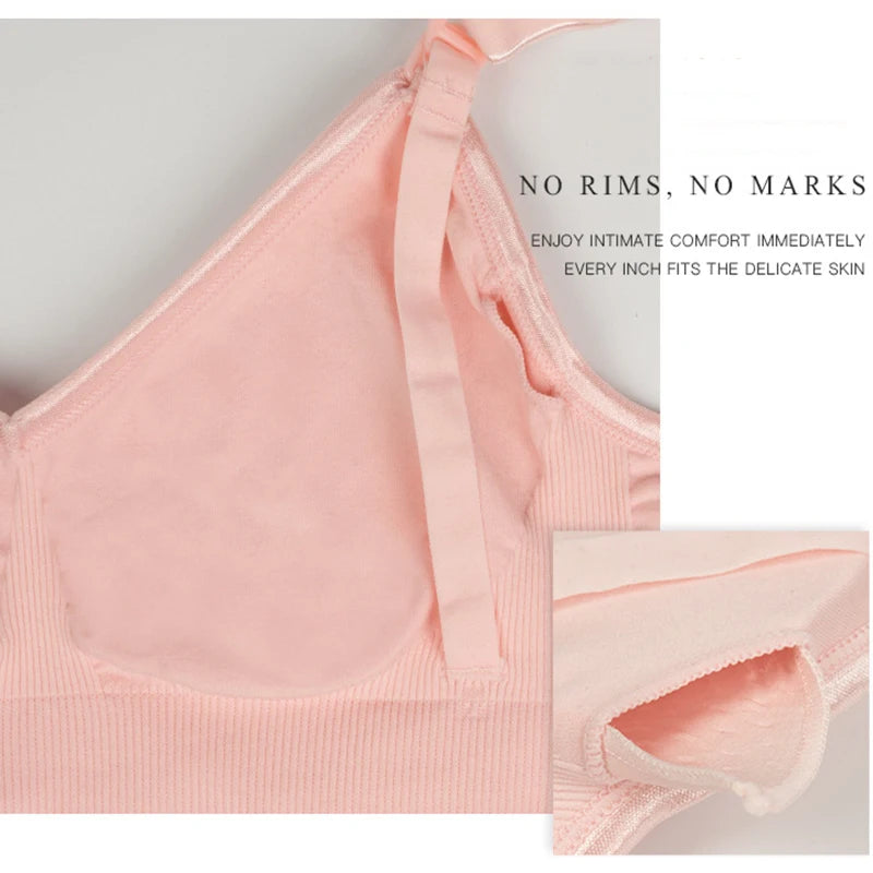 Wireless Maternity Bra Pregnant Women Seamless Prevent Sagging Breastfeeding Bras Push Up Breathable Front Open Nursing Bra Hot