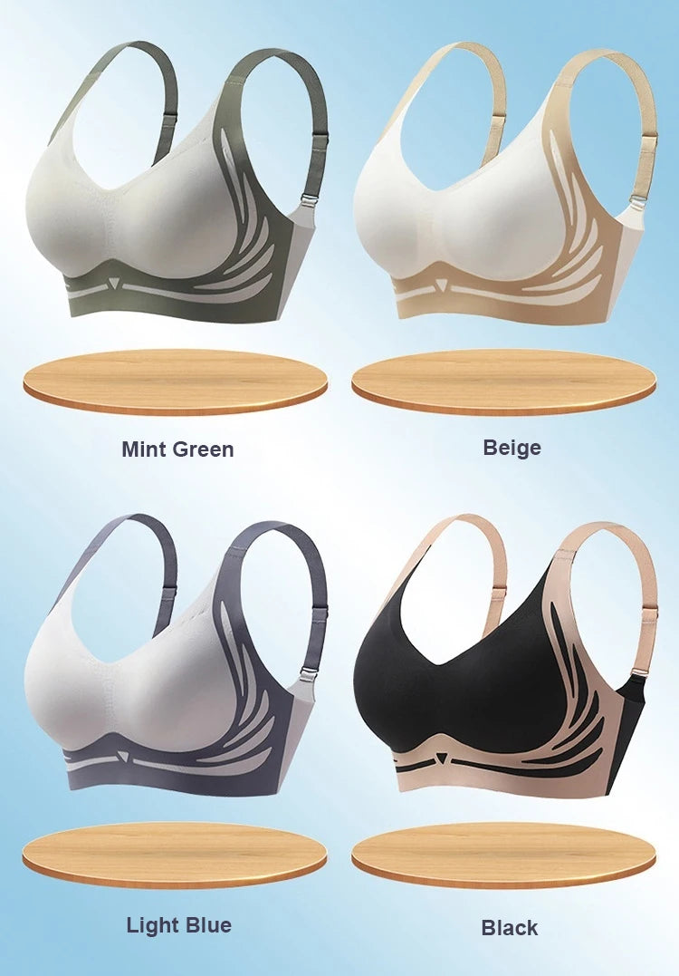 [Strong Support/Push Up] Lifting Anti-Sagging Wireless Push-up Bra Armpit Fat Control/Anti-Slipping/U Shaped Back/Soft