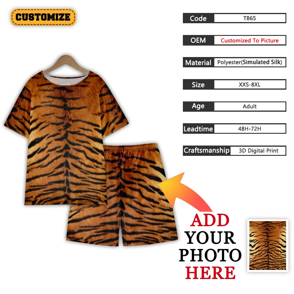 Men's Custom Patterned Pajama Sets Sleepwear Homewear Personalized Pattern Pajamas ADD Your Design Nightwear Customized Gifts