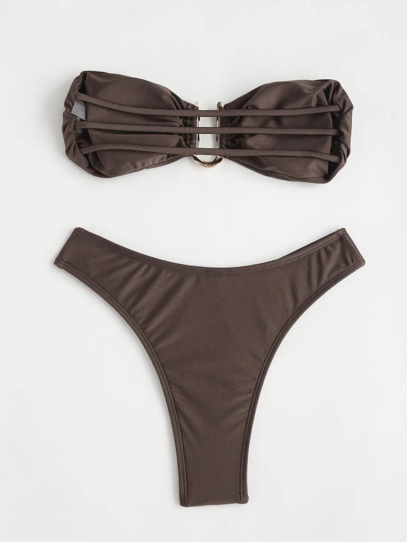 Sexy Women Bikini Brazilian Swimsuit Push-up Bra Bikini Set Two Piece Swim Suit Swimwear High-waisted Beachwear Solid Bathing
