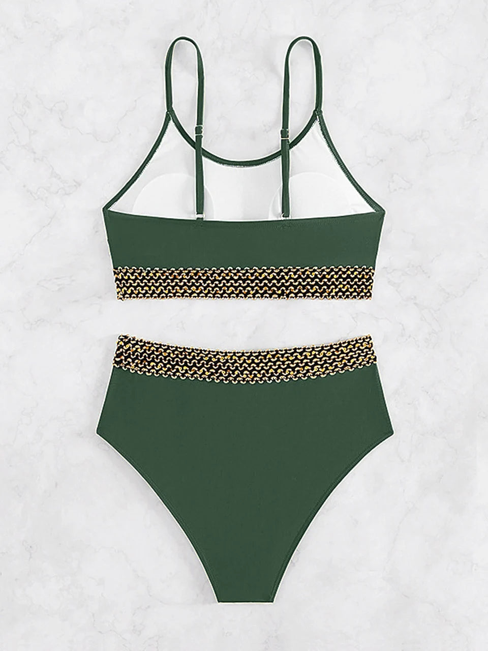 Sexy High Waist Bikini Women High Cut Swimsuit Female Padded Bathing Suit Solid Swimwear Two Piece Beachwear Swimming Summer