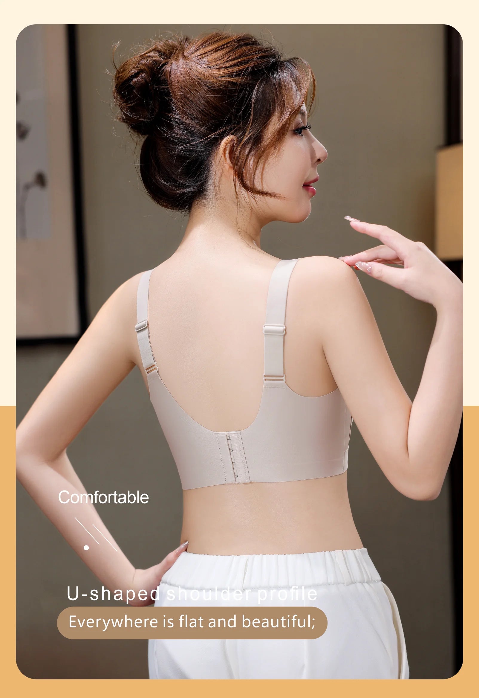 CAITING Wireless Full-Cup Bra Lingerie for Women — Seamless, Invisible Under Clothes, Full Coverage, Large Size M-3XL