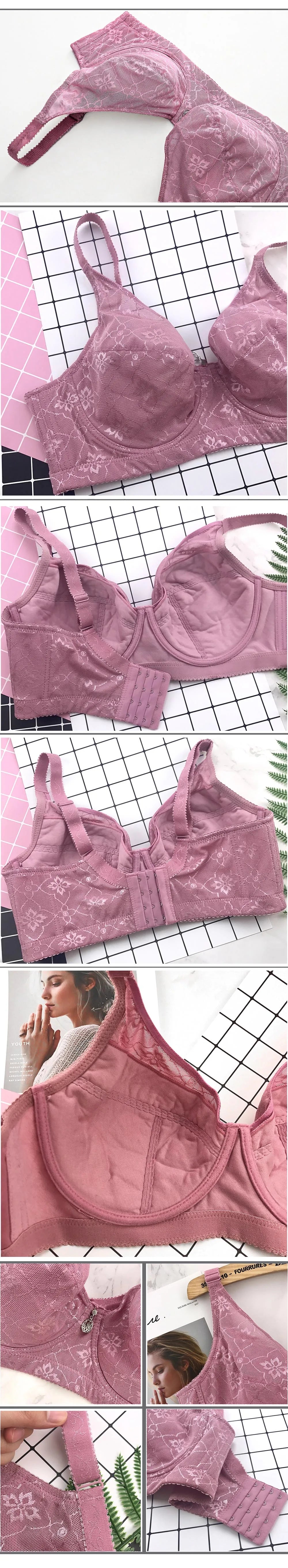 Full Coverage Push Up Bras For Women Sexy Lace Bralette Crop Tops Large Plus Size Underwear Ladies Lingerie Clothing Cotton BH