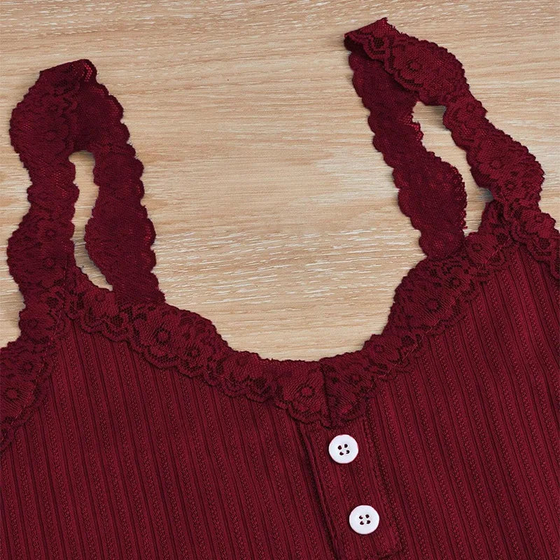 Summer 3PCS Pajama Sets for Women's Solid Vest Shorts and Pants Paired with Lace Splicing for Homewear Sexy Sleepwear Sets