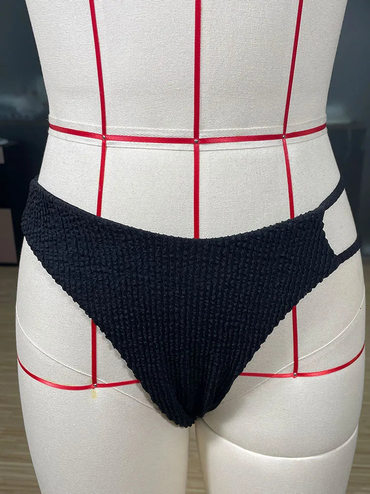 Sexy 3pieces Micro Bikini 2025 Women Swimsuit Female Swimwear Thong Bikinis Set Brazilian Beach Wear Bathing Suit Biquini