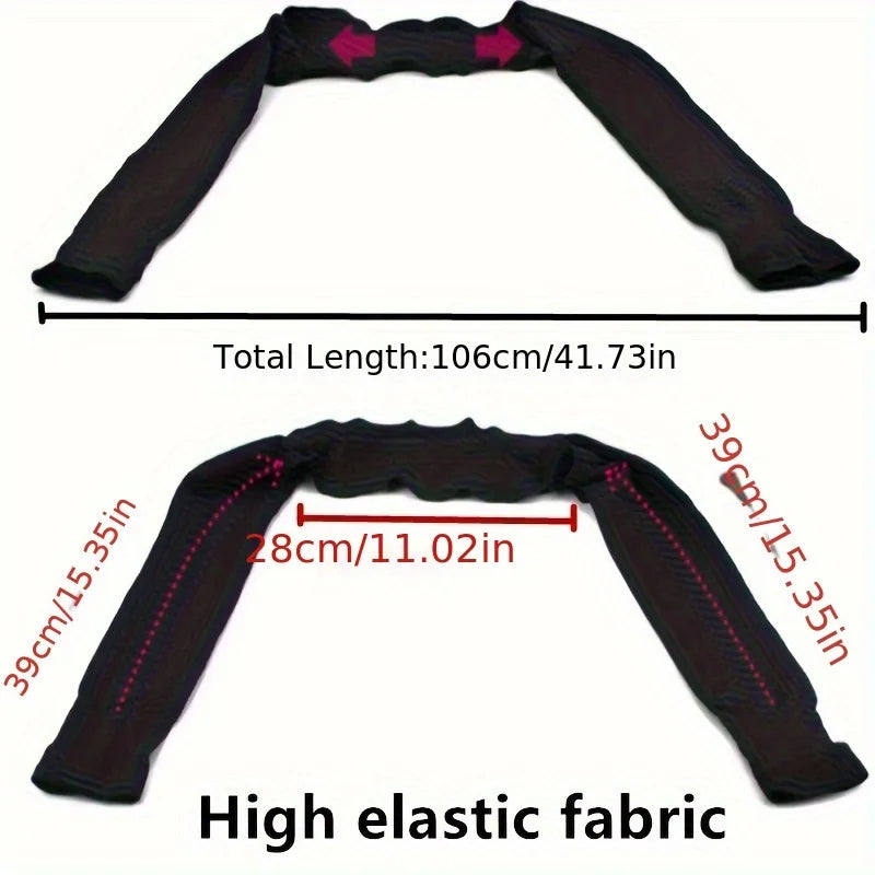 1 long-sleeved shapewear garment, back and shoulder shaping bodysuit, arm sleeves made of high-elastic fabric.