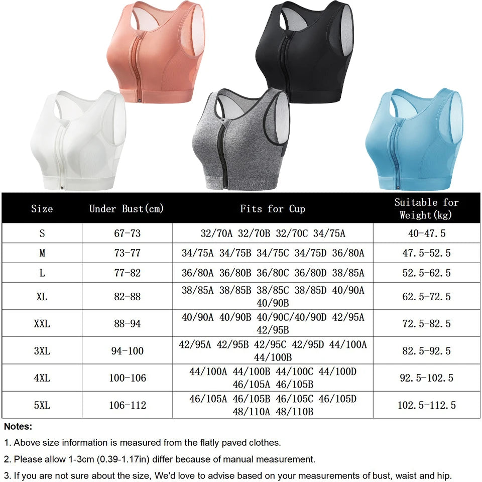 Plus Size Zip Front Closure Longline Bras Wireless Full Coverage Brassiere No Underwire Bralettes Hide Back Fat Bras