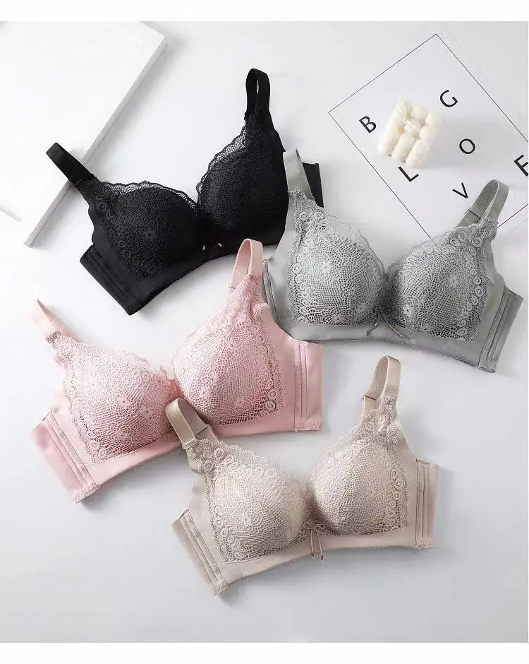Women's Push-up bra  sexy little lace bra  soft seamless cotton  comfortable gathering Lingerie