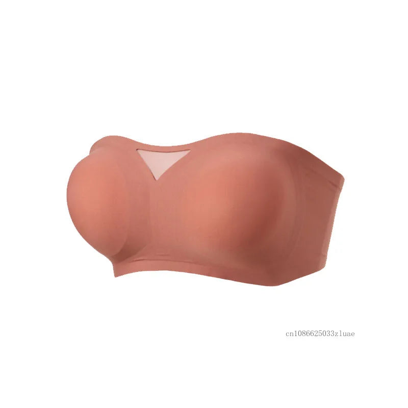 Non-slip Strapless Underwear Bra Seamless Sport Bras Women Soft Thin Push Up Underwear Lingerie Sleep Top Invisible Lingerie