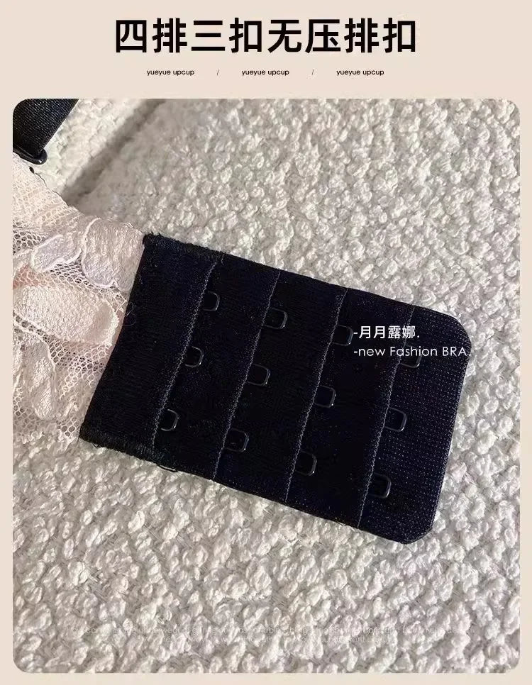 French lace halter bra for women, a sexy and beautiful back bra without a steel ring, breathable