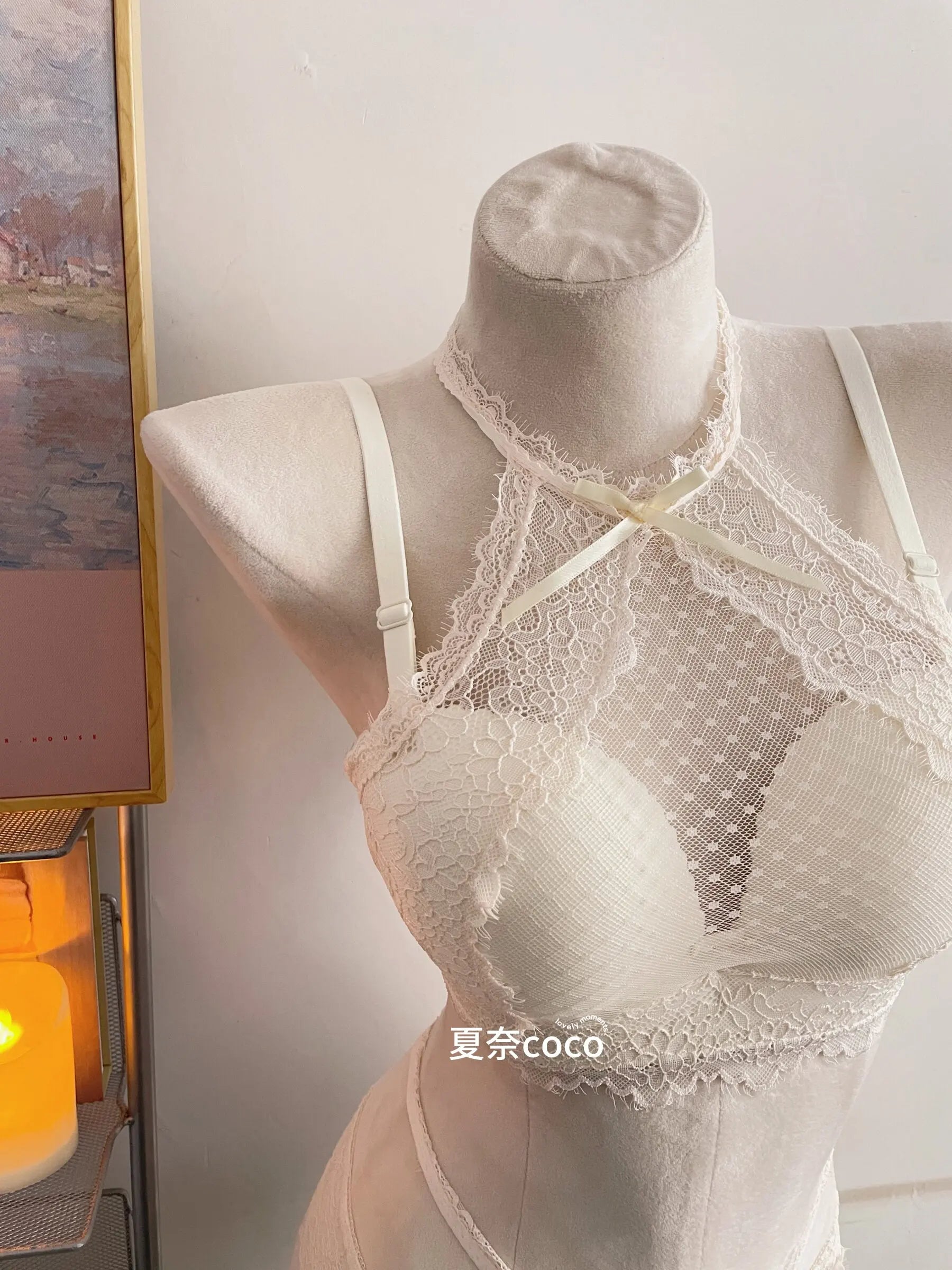 Lace Plunge Bra Push Up Bralette See Through Mesh Lingerie Double Layer Deep V Top Flattering Fit for Petite Bust Everyday Wear