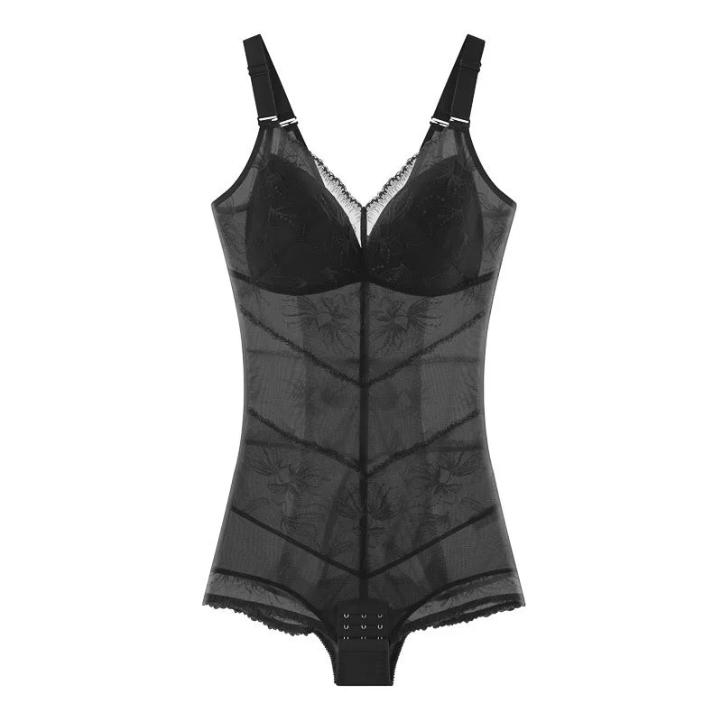 Shapewear One-Piece Fixed Cup Non-Slip Side Breast Slimming Shaping Bodysuit Womens Underwear Women Body Shaper