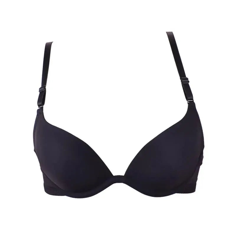 1/2 PCs Small Young Lady Bust Sexy Deep V Cup Bra For Women Push Up Lingerie Seamless Bralette Deep U Plunge Intimates Brassiere