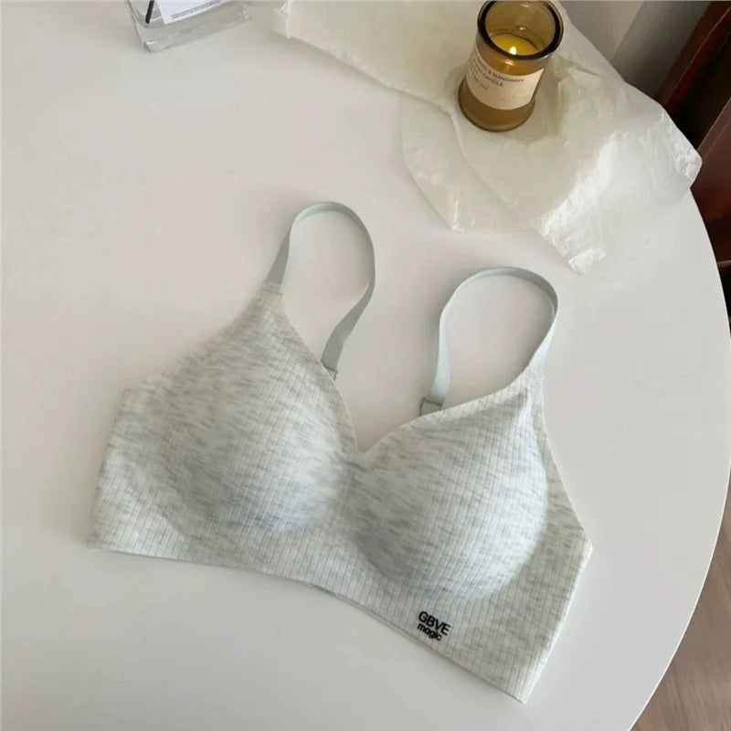 Super Push Up Bra Small Chest to C Cup Seamless Wireless Soft Support Anti-Sagging Youth Comfort Enhancer Lingerie Daily Wear