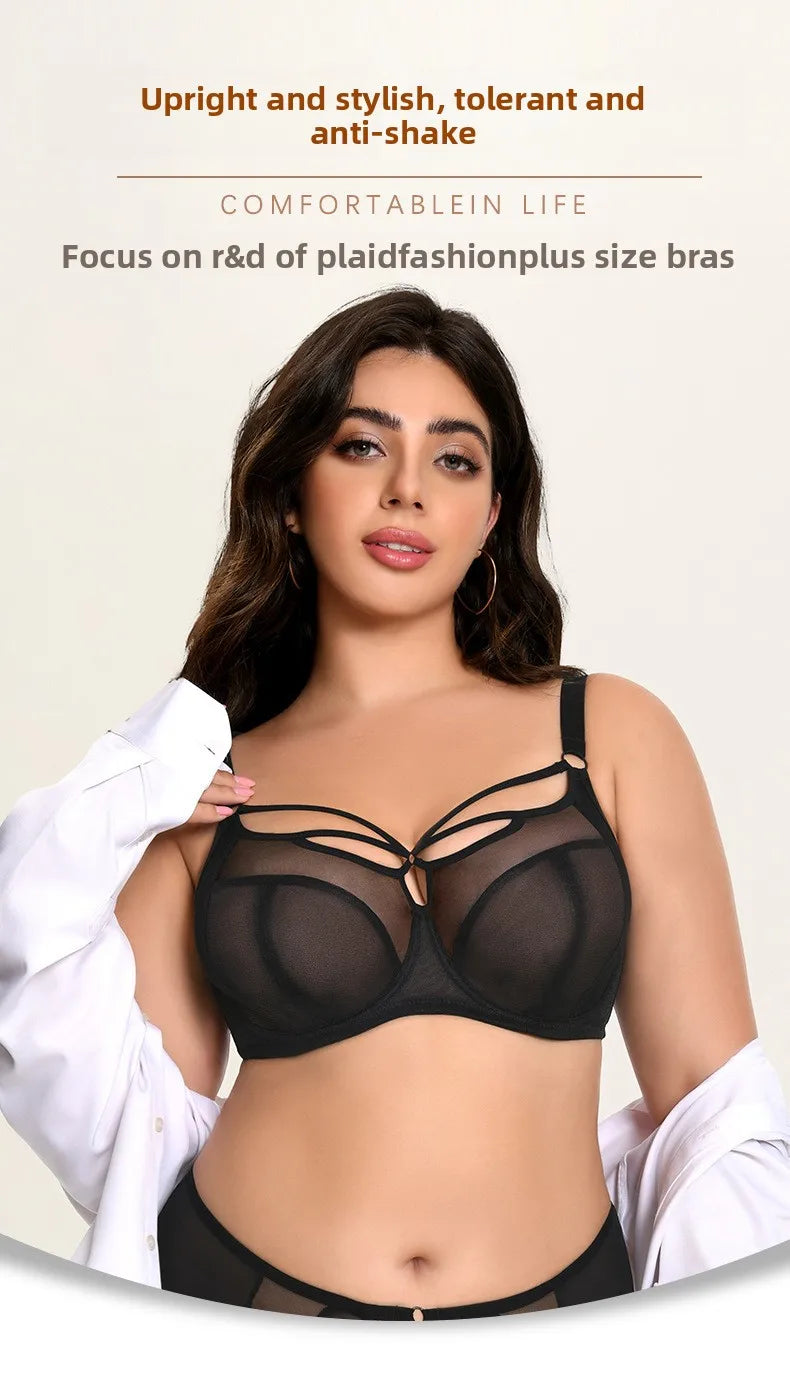 Minimizer Bra for Plus Size Women Full Coverage Wireless Bra D-I Cups | Anti-Sagging Support Breathable Minimize Bust Size