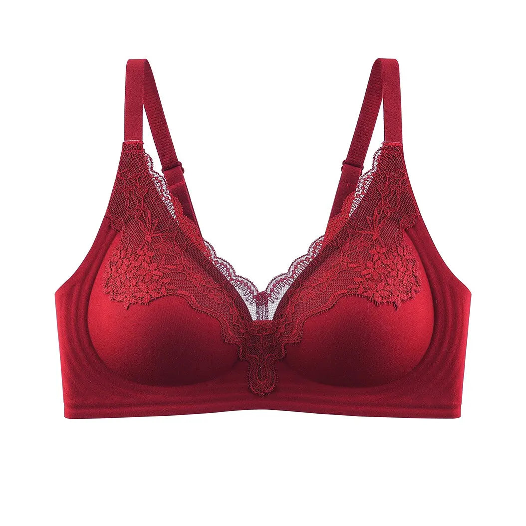 Women Deep V Lace Invisible Bra Skin Coverage Small Bust Shaping Non Empty Cup Adjustable Double Breasted  YEMOMO S-XL Hot Trend