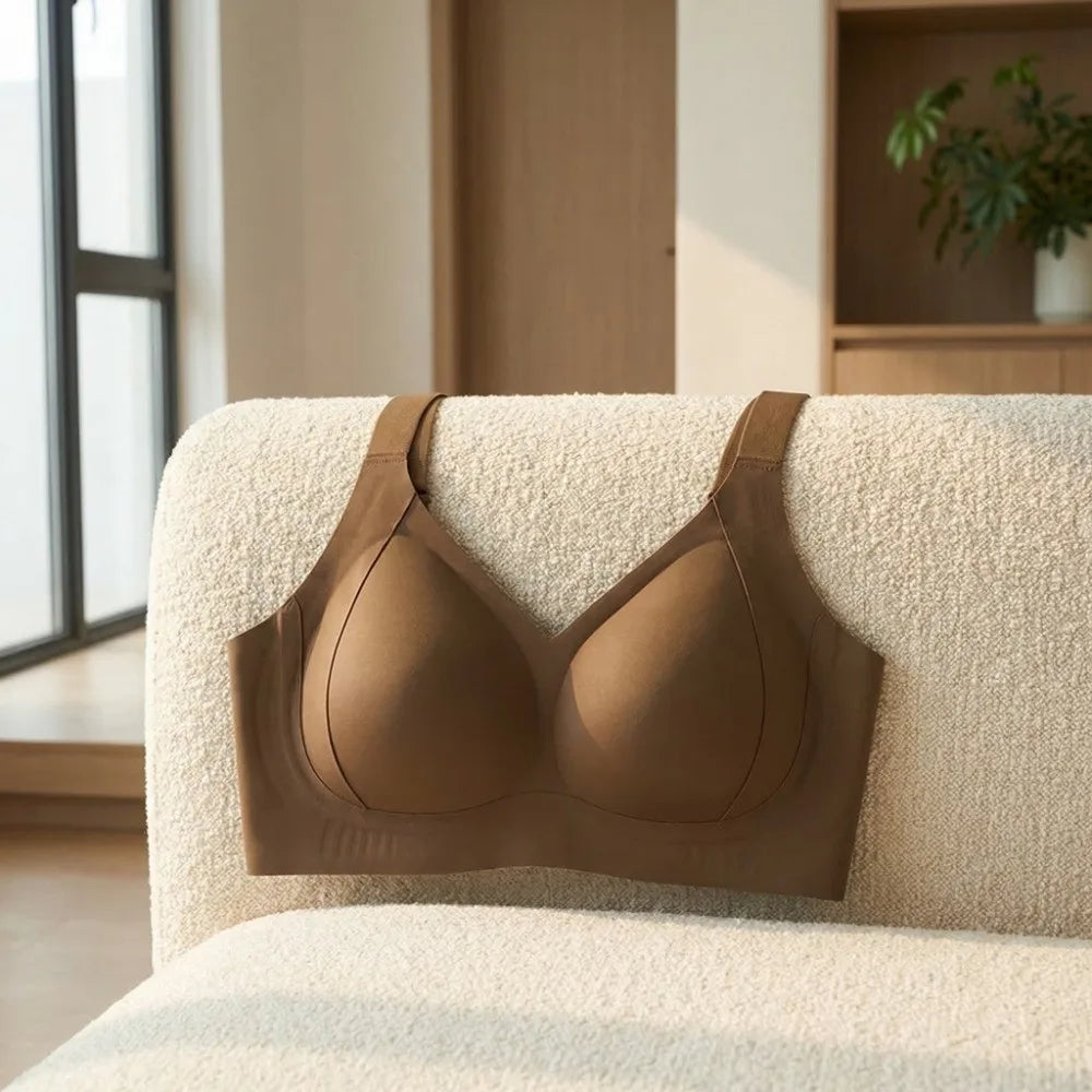 Traceless Wireless V Bra Shockproof Gathered Breasts Seamless Bras Anti-sagging Lingerie Push Up Underwear Daily