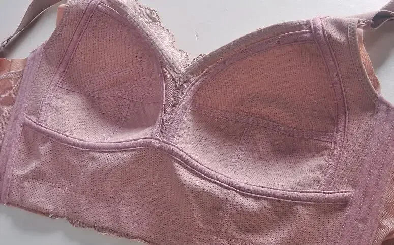 Womens Full Coverage Lace Push Up Bra Wireless Large Size Anti-sagging Underwear Female Lingerie 34 36 38 40 42 44 48 50 C D E