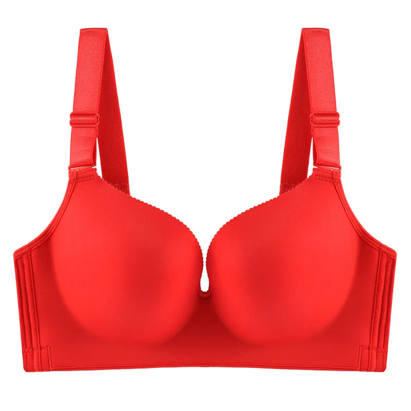 Sexy Smooth Seamless Intimate CDEF Women's Ultra-thin Full Coverage Large Chest Gather Solid Anti Sagging Bra Female Underwear