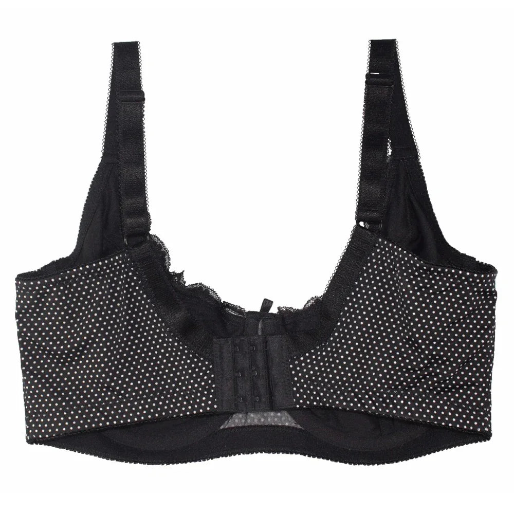 Mierside D0295 Fashion Polka Dot Women's Bra Plus size Bra Lingerie Gray/Black/Brown C/D/DD/DDD/E/F/G