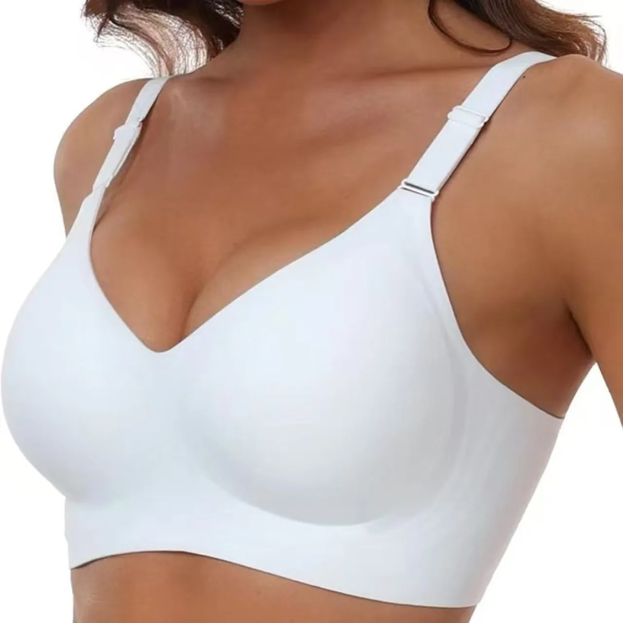 Women's Wireless Push-Up Bra Comfortable No-Wire Full Support Seamless Lift Bralette for Everyday T-Shirt Style