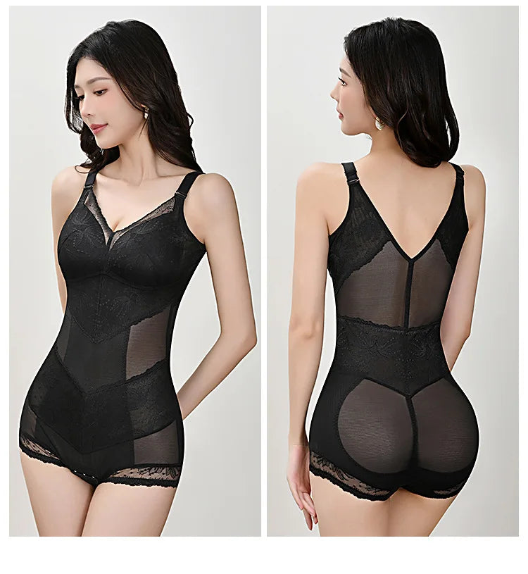 Shapewear One-Piece Fixed Cup Non-Slip Side Breast Slimming Shaping Bodysuit Womens Underwear Women Body Shaper