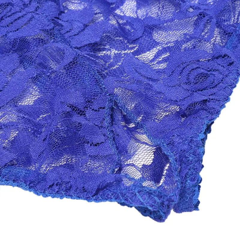 Women's Lingerie Crotchless Panties Low-waist Lace Transparent Underwear Strappy Thongs Intimates Femme Erotic Briefs