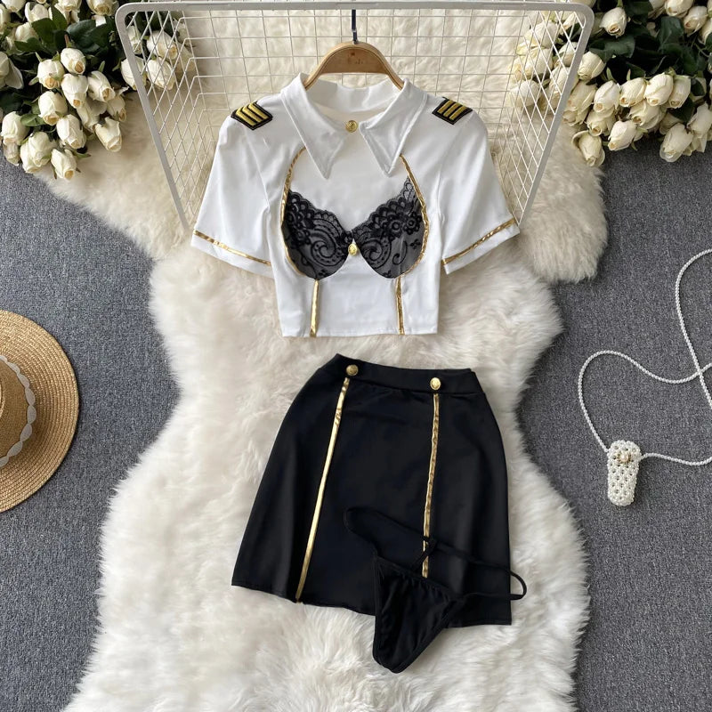 Backless Hotsweet Bow Lingerie For Women See Through Mesh Sexy Bunny Costume Lingerie Bodysuit 4 Piece Jumpsuit Spot Lace Cospla