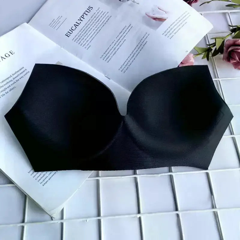 Strapless Bra Womens Invisible Push Up 1 Piece Seamless Concentrate Contract for Party Cocktail Dresses Comfortable Support