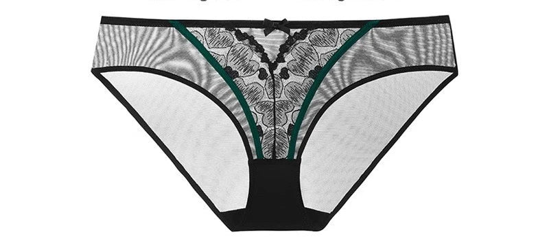 Ensemble Lingerie Luxe Français Dentelle Brodée Noir Mystère Rose Pur Soutien-Gorge Grand Découpe Cadeau Sensuel Design Élégant