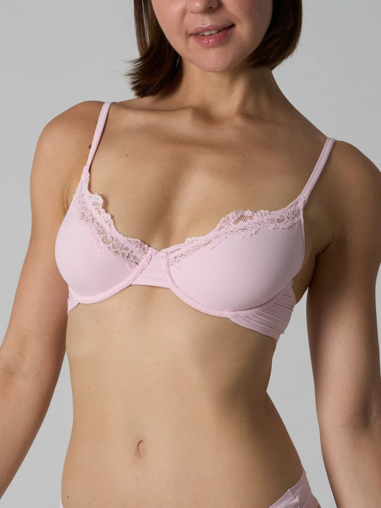 Lace Underwire Bra for Women – French Style, No Padding, Elegant Lift & Support, Comfort Fit