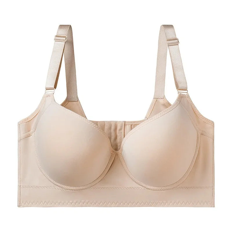 New Full Back Coverage Push Up Bras Women's Hide Back Fat Deep Cup Shapewear Fat Smoothing Uplift Underwire Bra for Big Bust