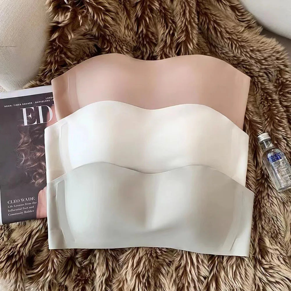 Sexy Seamless Tube Top Bra Invisible strapless Bras Women Underwear thin Non slip Push up Bralette Wireless Female Lingerie