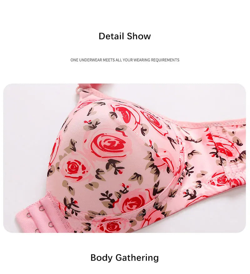 Seamless Sexy Bra For Women Push Up Thin Bras Wire Free Lingerie 3/4 Cup Bralette Underwear Breathable Front Closure Brassiere