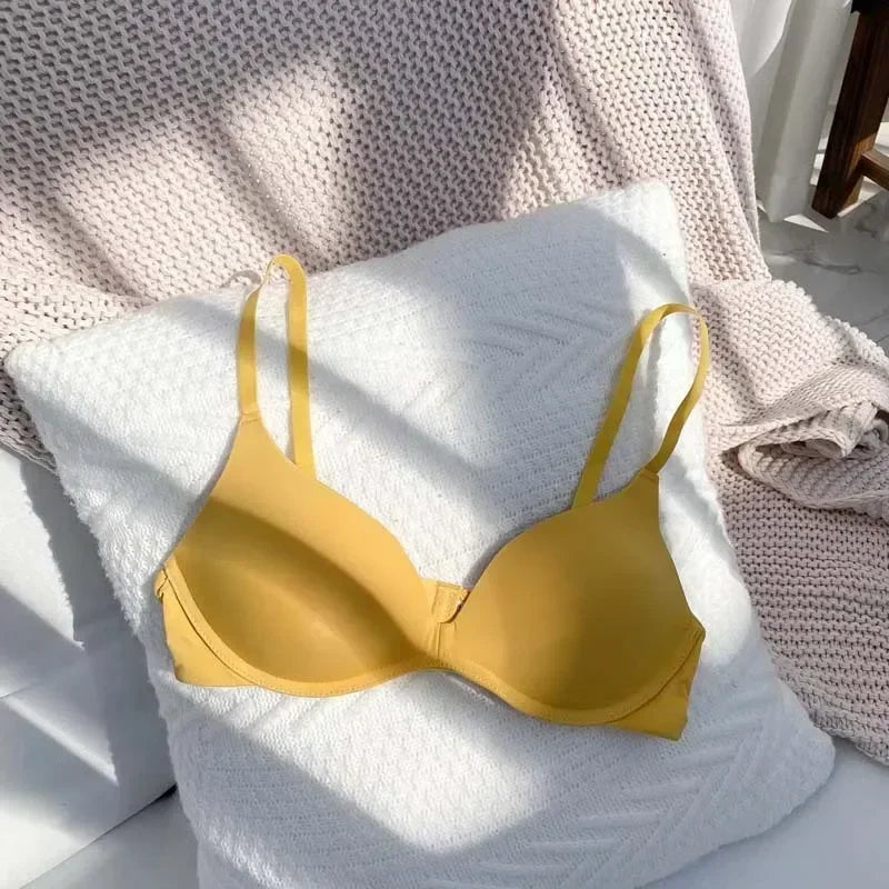 Bras for Women Seamless Backless Underwear Sexy Lingerie 3/4 Cup Bralette Top Wireless Brassiere Intimates Japanese Simple Bra