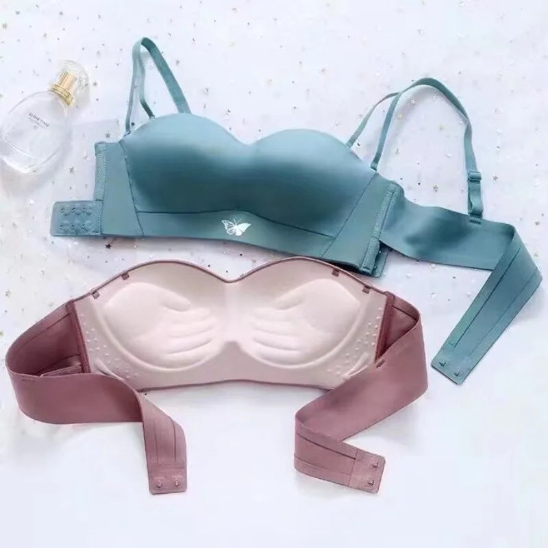 Unlined Bralette Petite Small Bust Adjustable Straps Summer Wedding Halter Backless Plunge Racerback Invisible Seamless Bra S-XL