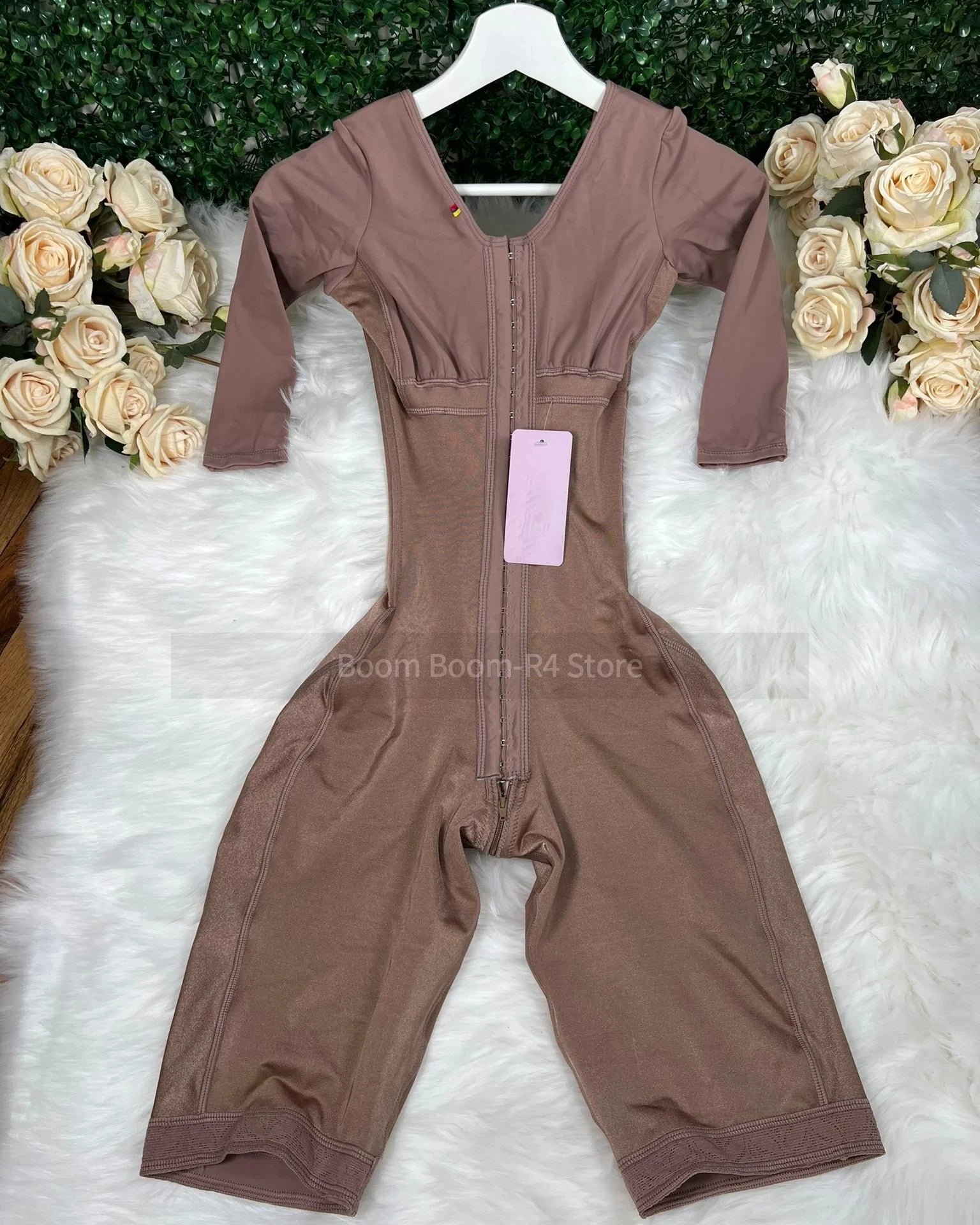 Shapewear Jumpsuit with Short Sleeves Fajas Colombianas Tummy Control Butt Lifter Body Shaper Postpartum Girdle Waist Trainer