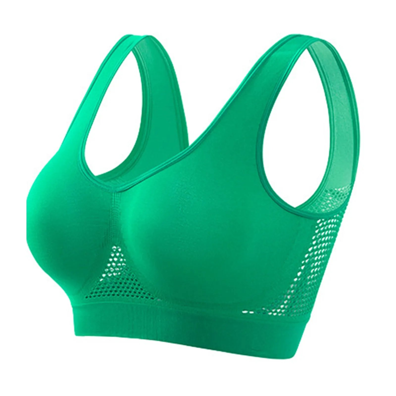 Breathable Sports Bra Top Fitness Women Brassiere Removable Padded Sport Bra Running Gym Seamless Push Up Bras